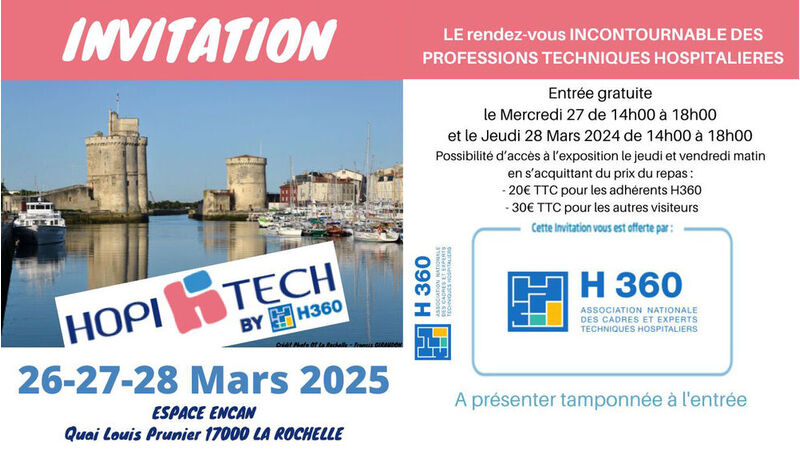 Hopitech 2025 - Les 26, 27 et 28 mars 2025 - La Rochelle