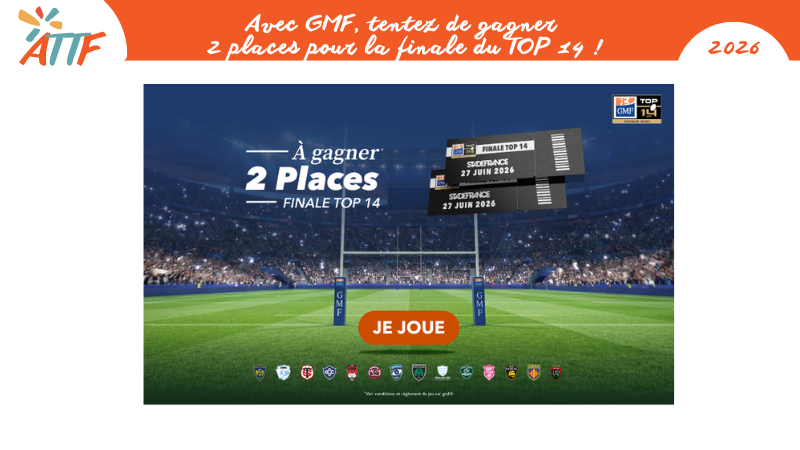 Tentez de gagner 2 places pour la finale du TOP 14! Tentez de gagner 2 places pour la finale du TOP 14!